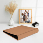 album do wklejania zdjęć, klasyczny | skóra galanteryjna | subtelny jasnobrązowy