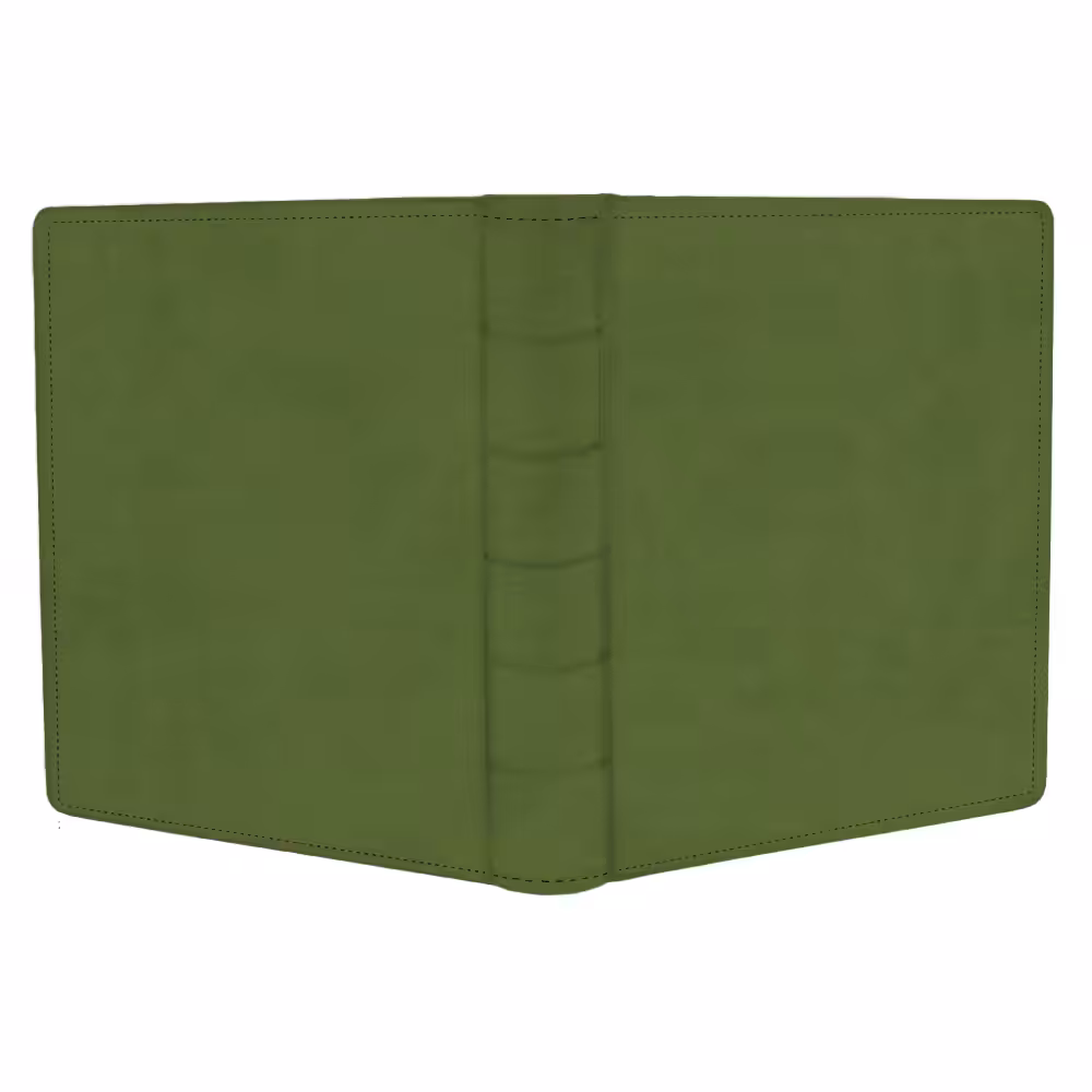 album do wklejania zdjęć, klasyczny | skóra galanteryjna | oliwkowa zieleń