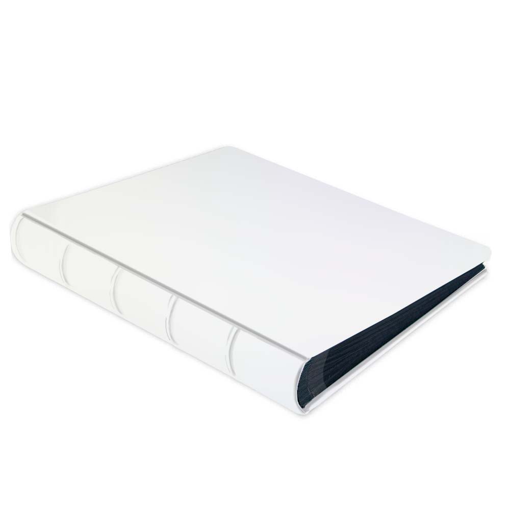 album na zdjęcia wsuwane | skóra galanteryjna | perłowa biel