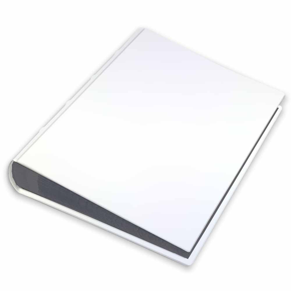 album na zdjęcia wsuwane | skóra galanteryjna | perłowa biel