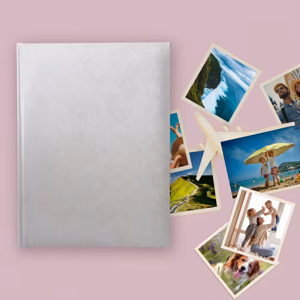 album na zdjęcia wsuwane | okładzina | biała, kość słoniowa