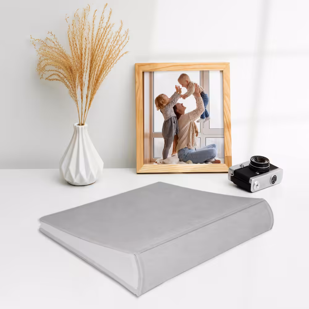 album na zdjęcia wsuwane | okładzina | biała, kość słoniowa