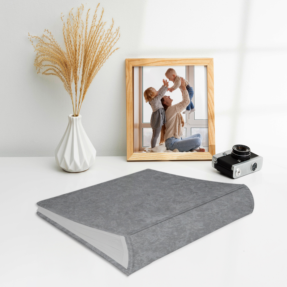 album na zdjęcia wsuwane | okładzina | srebrna metaliczna