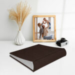 album na zdjęcia wsuwane | okładzina | ciemny brąz