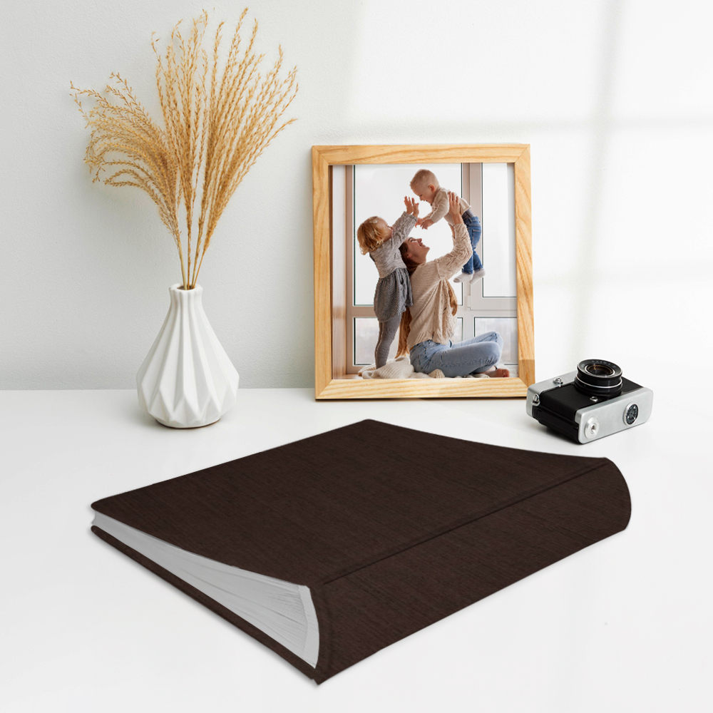 album na zdjęcia wsuwane | okładzina | ciemny brąz