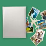 album na zdjęcia wsuwane | skóra galanteryjna | kremowa biel