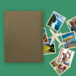 album na zdjęcia wsuwane | skóra galanteryjna | ciemny beż