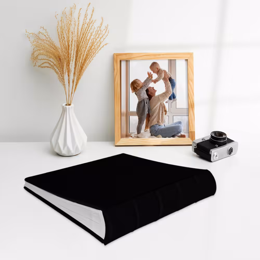 album na zdjęcia wsuwane | skóra galanteryjna | czerń