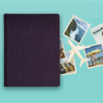 album na zdjęcia wsuwane | skóra galanteryjna | śliwkowy