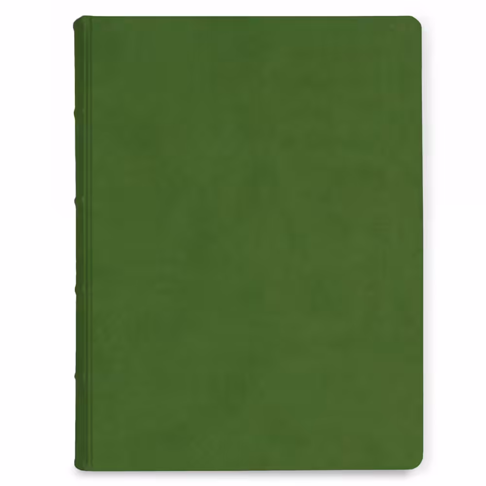 album na zdjęcia wsuwane | skóra galanteryjna | oliwkowa zieleń