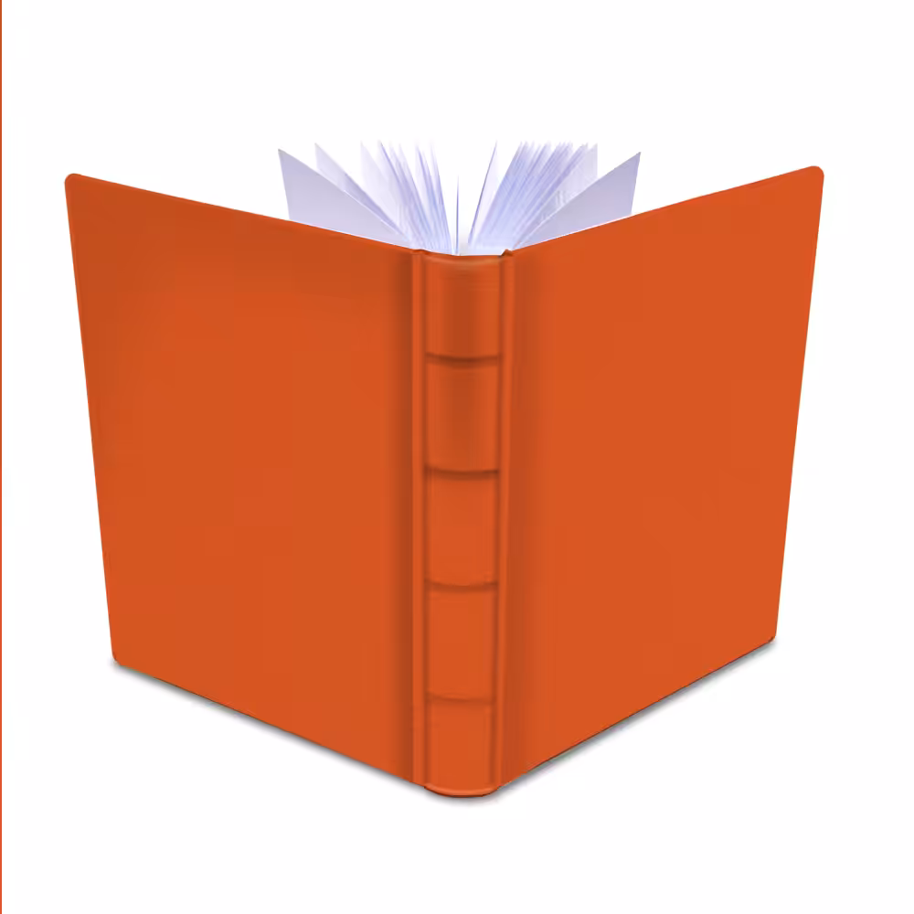 album na zdjęcia wsuwane | skóra galanteryjna | głęboki pomarańcz