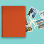album na zdjęcia wsuwane | skóra galanteryjna | głęboki pomarańcz