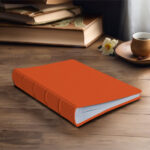 album na zdjęcia wsuwane | skóra galanteryjna | głęboki pomarańcz