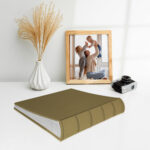 album na zdjęcia wsuwane | skóra galanteryjna | złoty