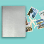 album na zdjęcia wsuwane | skóra galanteryjna | srebrny
