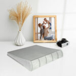 album na zdjęcia wsuwane | skóra galanteryjna | srebrny