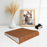 album na zdjęcia wsuwane | skóra galanteryjna | brązowy