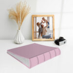 album na zdjęcia wsuwane | skóra galanteryjna | pastelowy róż