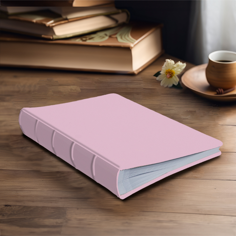 album na zdjęcia wsuwane | skóra galanteryjna | pastelowy róż