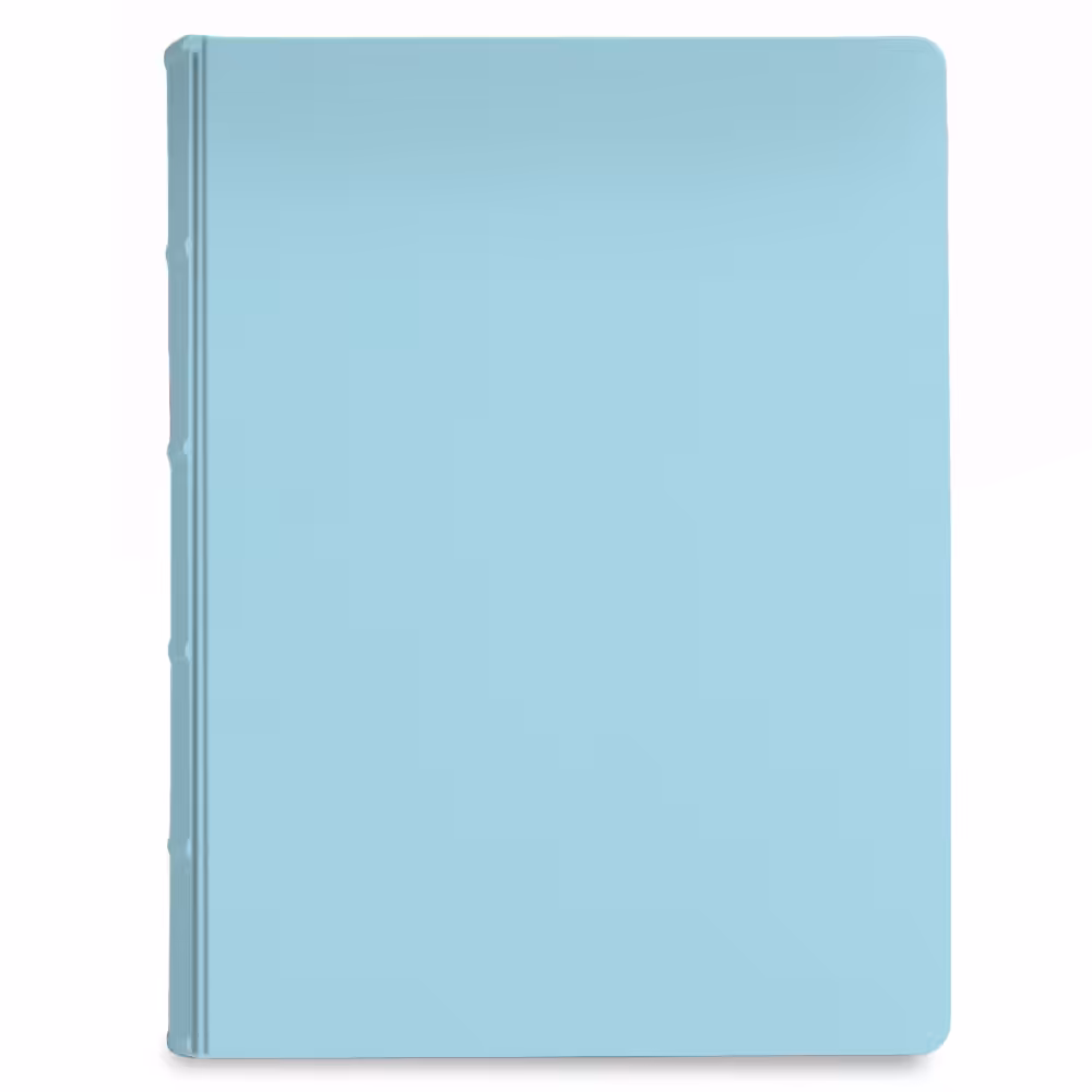 album na zdjęcia wsuwane | skóra galanteryjna | pastelowy błękit