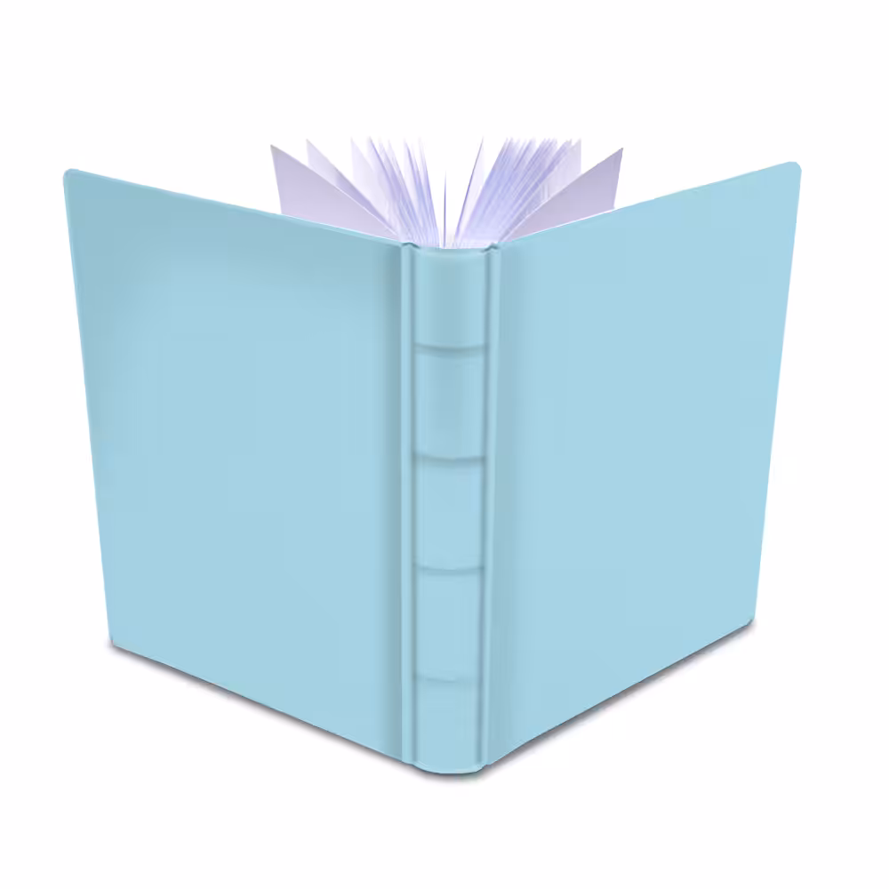 album na zdjęcia wsuwane | skóra galanteryjna | pastelowy błękit