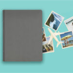 album na zdjęcia wsuwane | skóra galanteryjna | szary