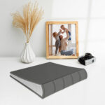 album na zdjęcia wsuwane | skóra galanteryjna | szary