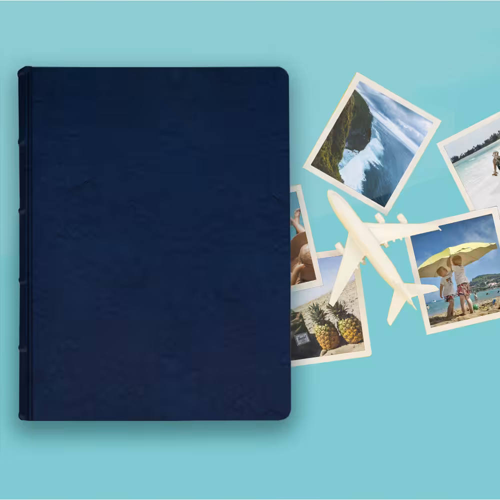 album na zdjęcia wsuwane | skóra galanteryjna | ciemnoniebieski