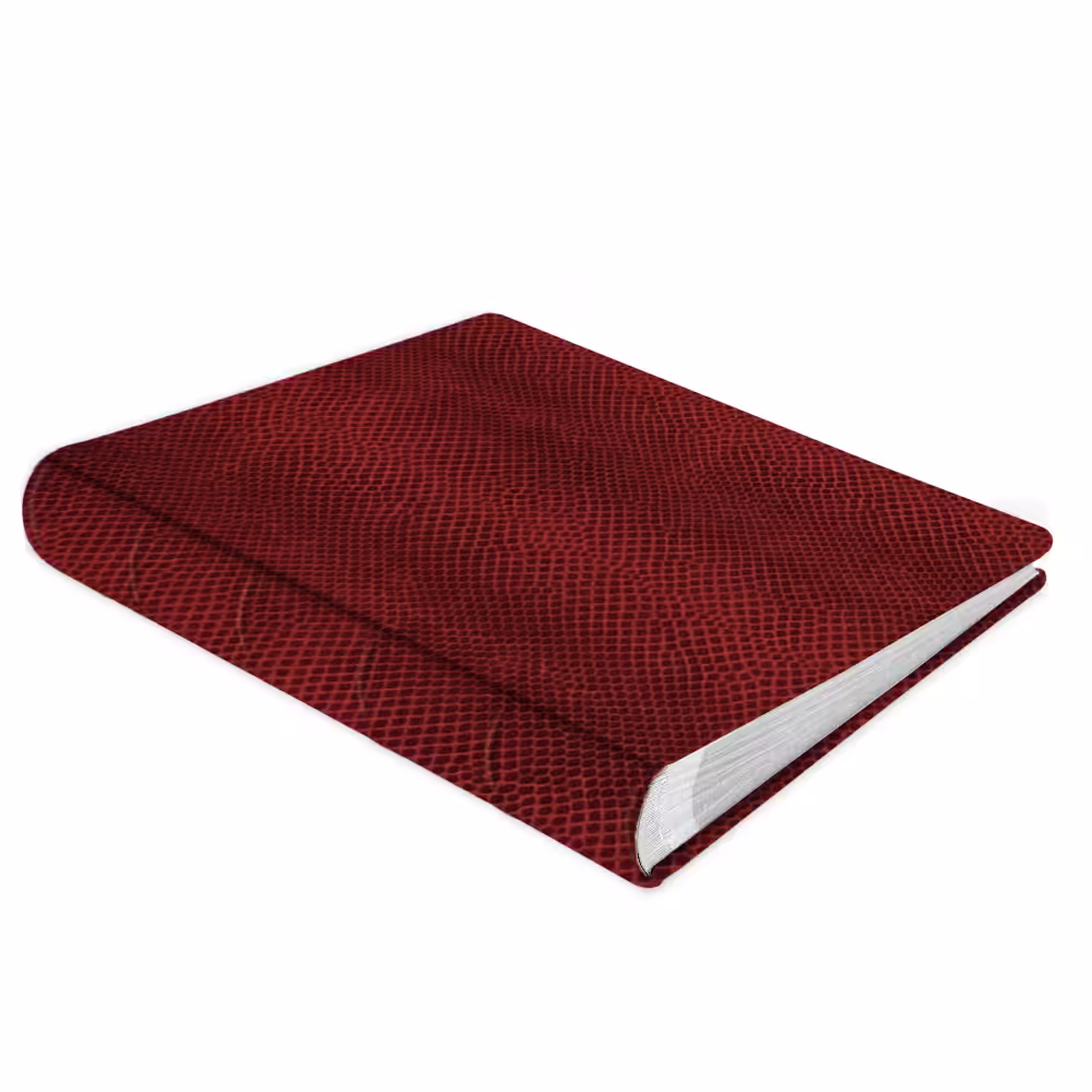 album na zdjęcia wsuwane | skóra galanteryjna | czerwona skóra węża