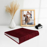 album na zdjęcia wsuwane | skóra galanteryjna | czerwona skóra węża