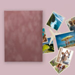 album na zdjęcia wsuwane | welur | blady róż