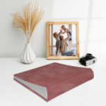 album na zdjęcia wsuwane | welur | blady róż