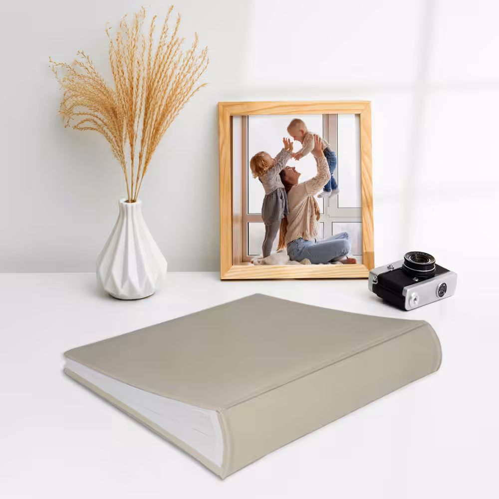 album na zdjęcia wsuwane | welur | ecru