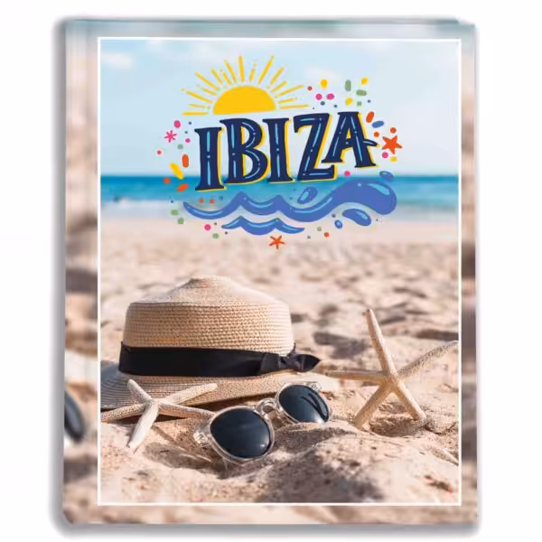 album na zdjęcia kieszeniowy, pamiątka z wakacji, ibiza, hiszpania
