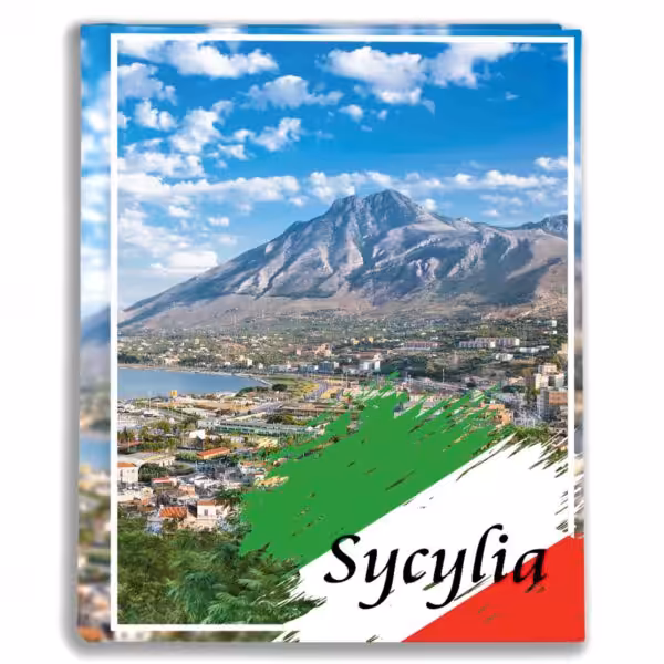 kieszeniowy album foto, pamiątka z wakacji, włochy, sycylia