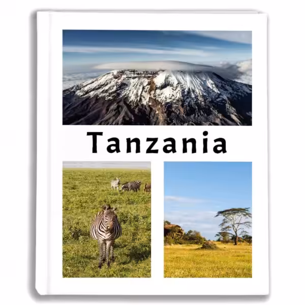 kieszeniowy album na zdjęcia, pamiątka z wakacji, afryka, tanzania