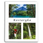 kieszeniowy album na zdjęcia, pamiątka z wakacji, kostaryka, wulkan arenal