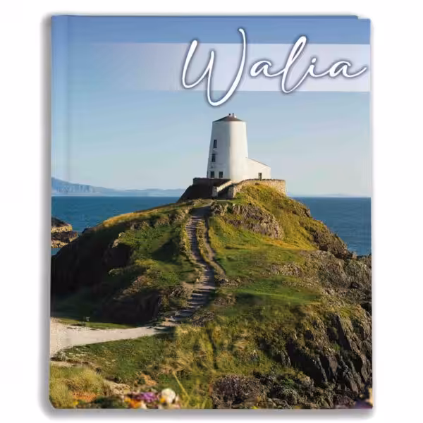 album na zdjęcia kieszeniowy, pamiątka z wakacji, walia, latarnia morska na wyspie llandwyn