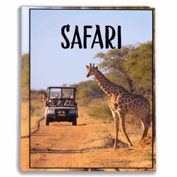 album na zdjęcia kieszeniowy, pamiątka z wakacji, afryka, safari