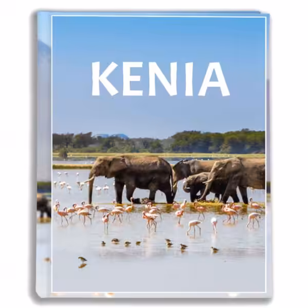 album na zdjęcia kieszeniowy, pamiątka z wakacji, afryka, kenia i słonie