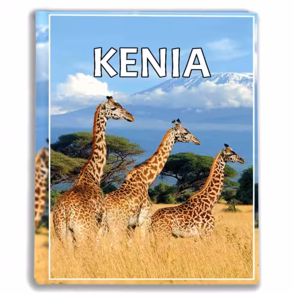album na zdjęcia kieszeniowy, pamiątka z wakacji, afryka, kenia i Żyrafy