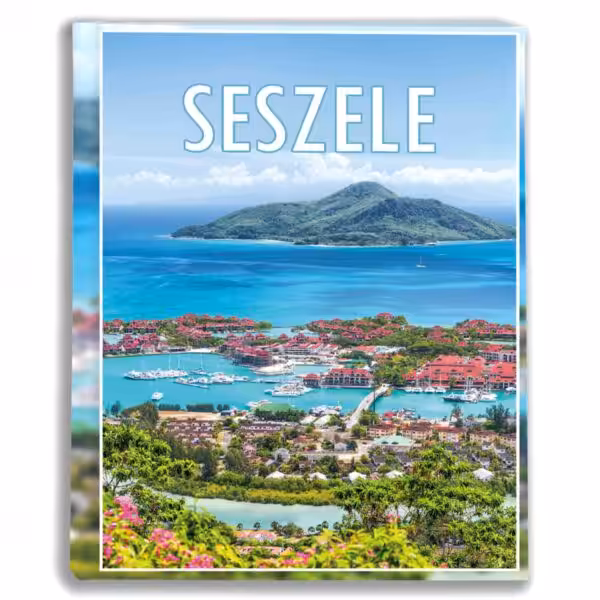 album na zdjęcia kieszeniowy, pamiątka z wakacji, afryka, seszele, stolica