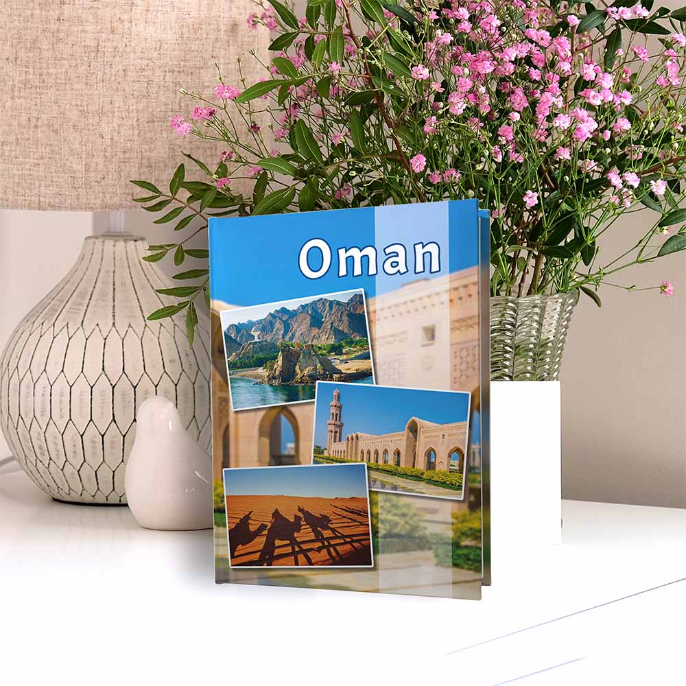 kieszeniowy album na zdjęcia, pamiątka z wakacji, półwysep arabski, oman, maskat