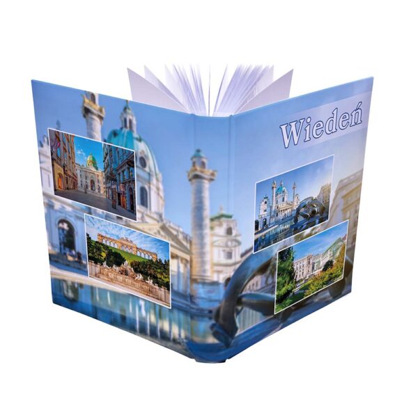 album na zdjęcia kieszeniowy, pamiątka z wakacji, austria, wiedeń, kościół św. karola, cesarski dom motyli