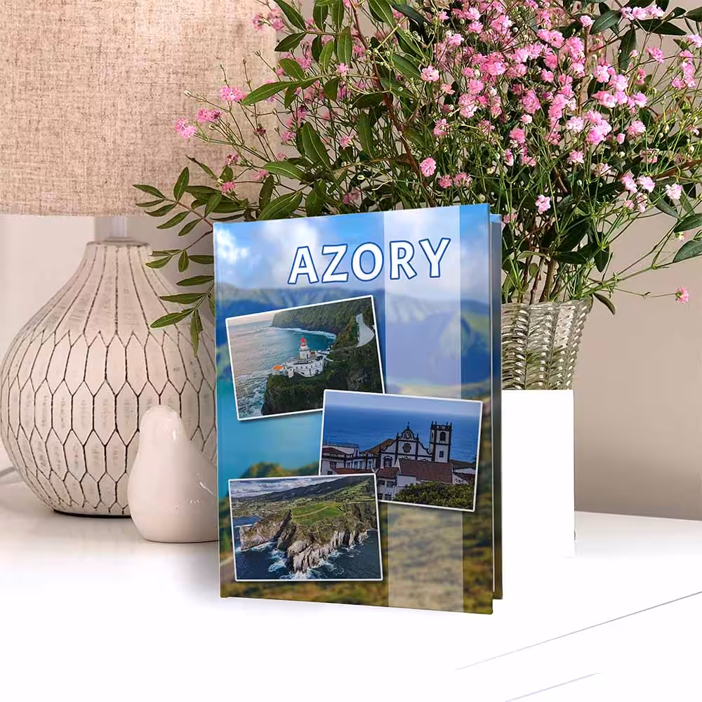 album na zdjęcia kieszeniowy, pamiątka z wakacji, portugalia, azory,