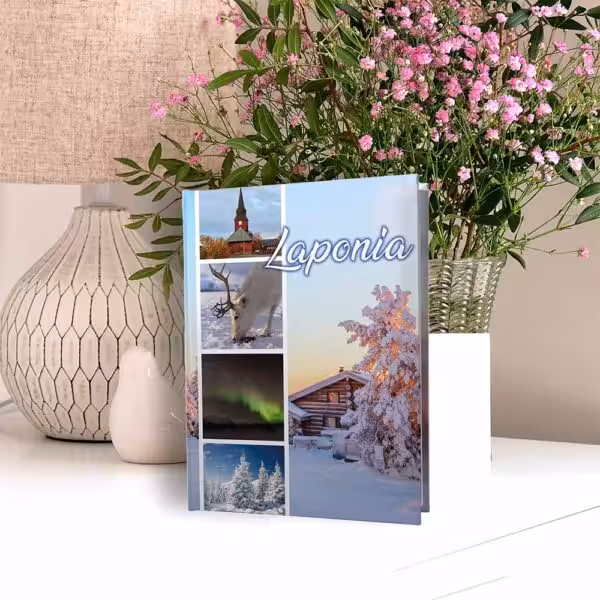 album na zdjęcia kieszeniowy, pamiątka z wakacji, laponia
