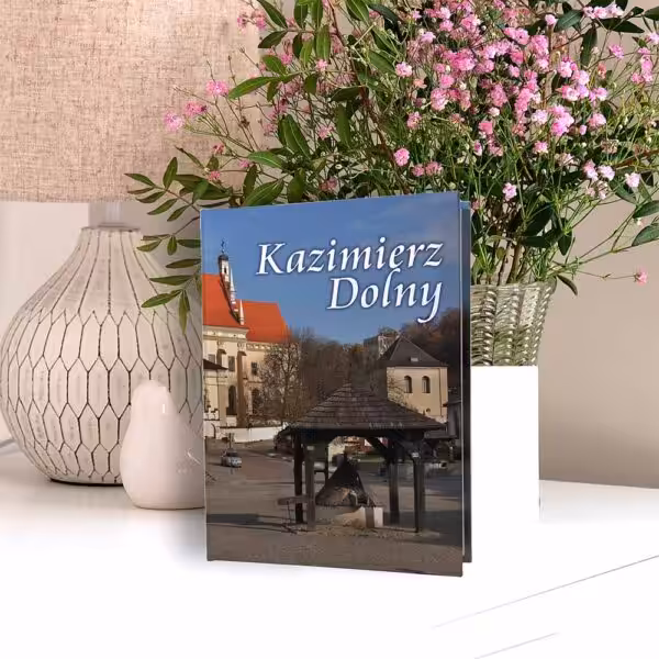 album na zdjęcia kieszeniowy, pamiątka z wakacji, polska, kazimierz dolny, rynek, kościuł fara