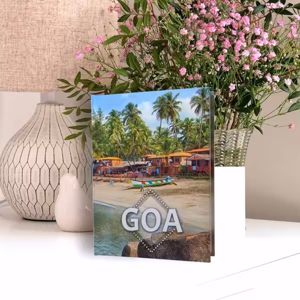 album na zdjęcia kieszeniowy, pamiątka z wakacji, goa, indie