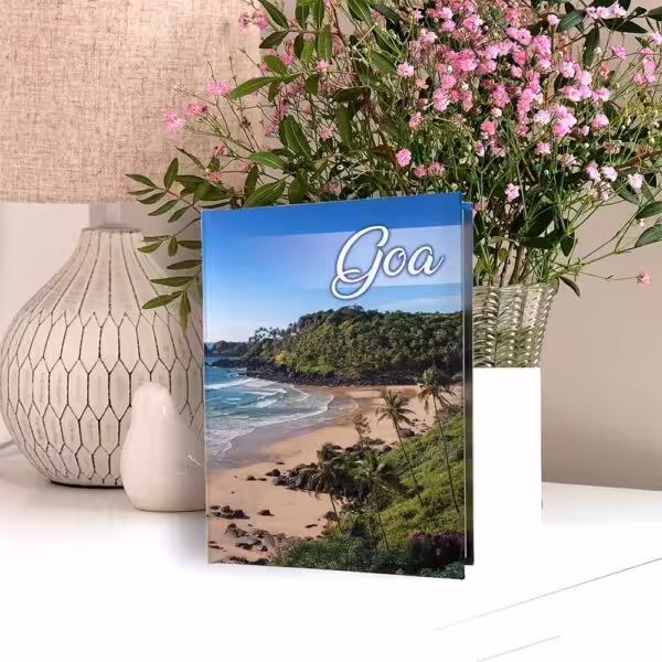 album na zdjęcia kieszeniowy, pamiątka z wakacji, indie, goa, panaji