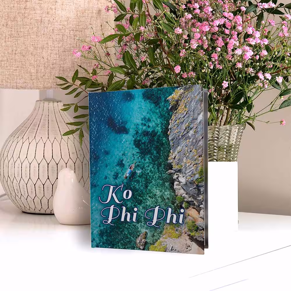 album na zdjęcia kieszeniowy, pamiątka z wakacji, ko phi phi, tajlandia, azja